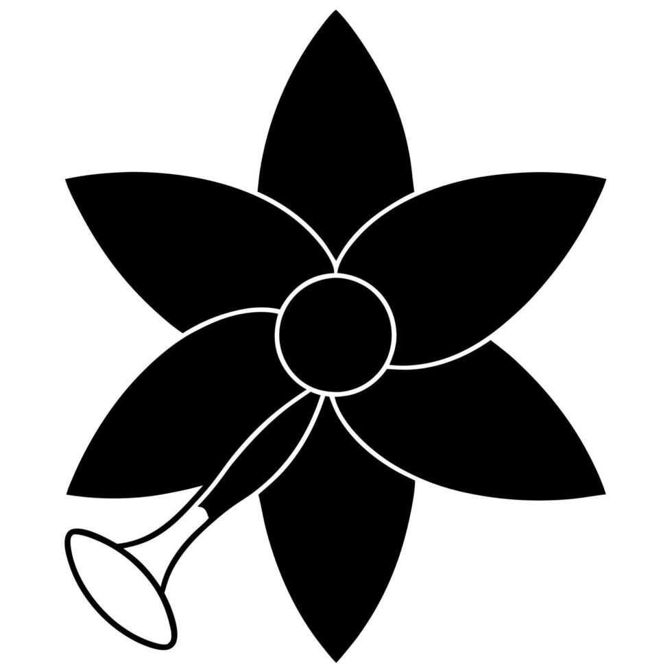 Classic daffodil silhouette suitable for nature-themed art vector