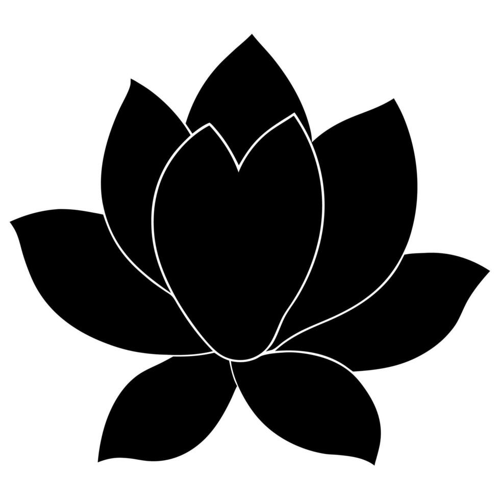 Simple magnolia bloom art for nature-themed graphic projects vector
