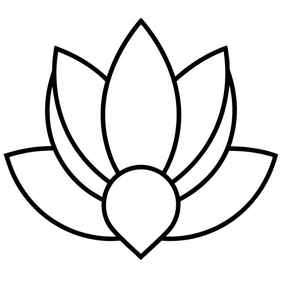 Simple magnolia bloom art ideal for nature themed graphic vector