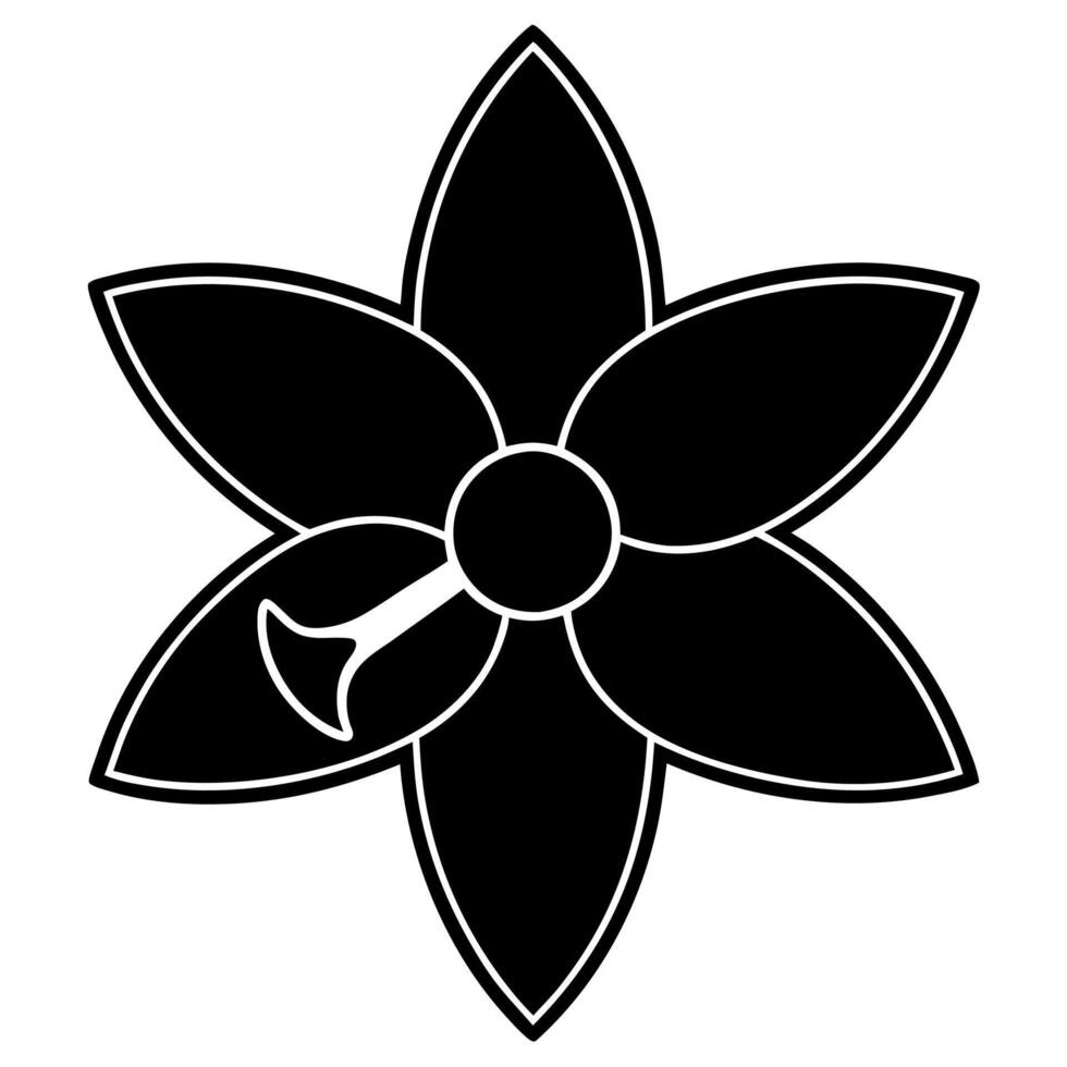 Classic daffodil silhouette suitable nature themed art projects. vector