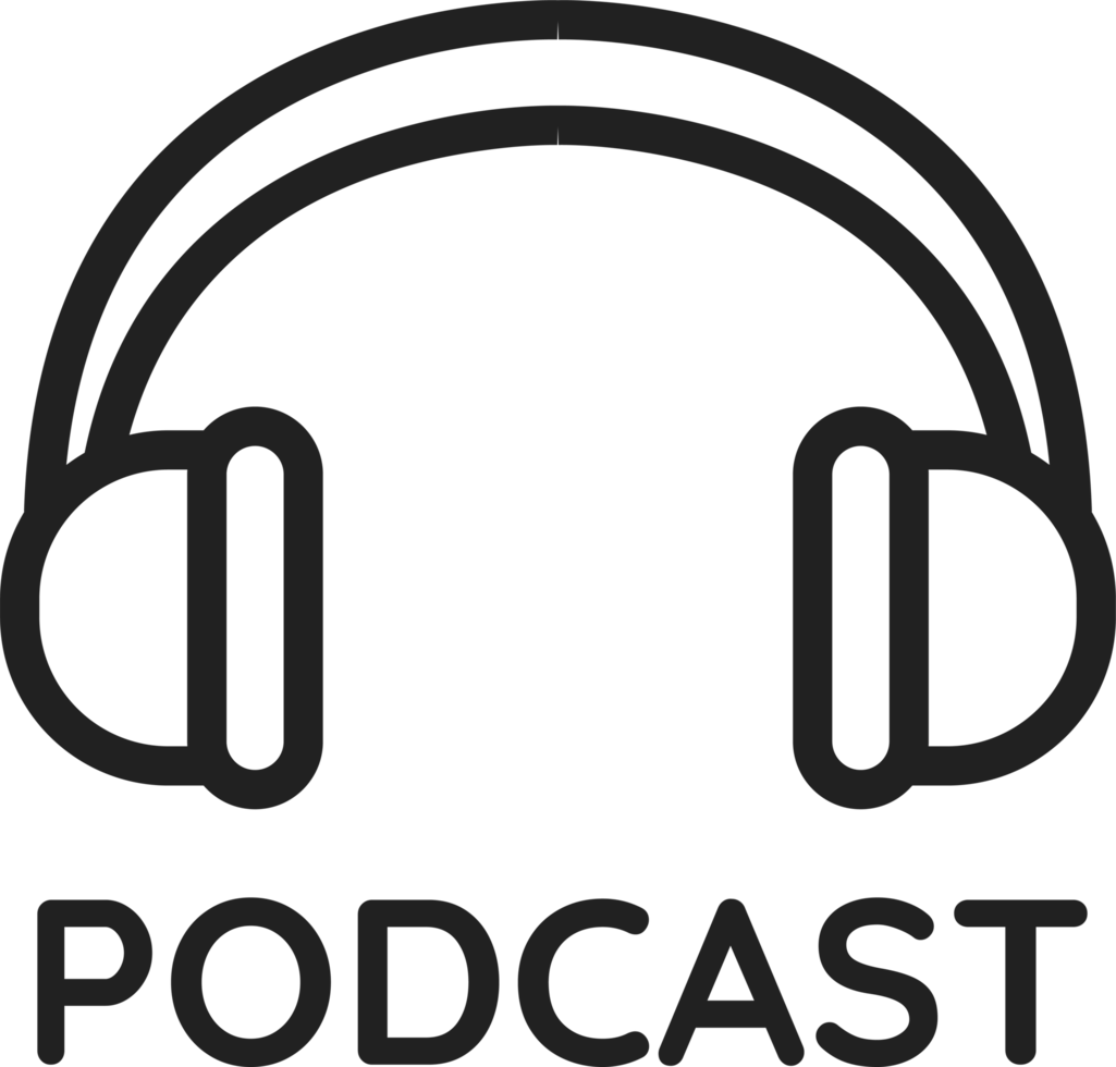 podcast headphone design png