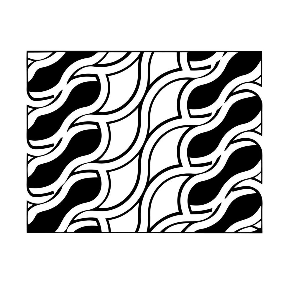 Modern Silhouette Texture with Geometric Lines Textile Art vector