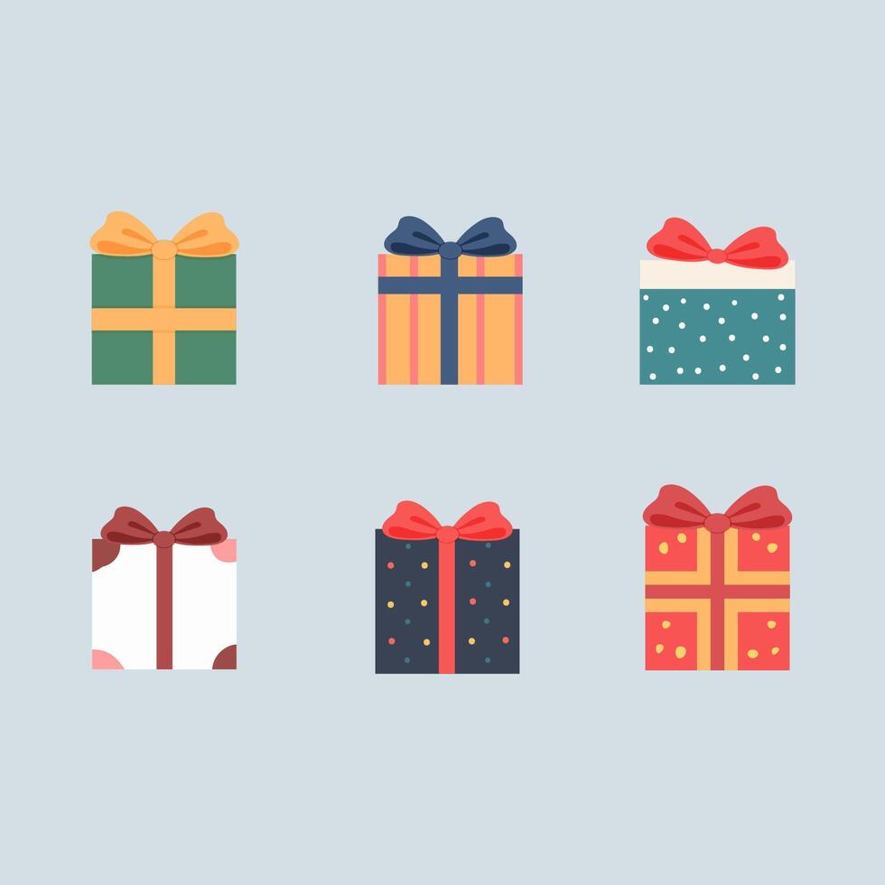 Gift box set. vector
