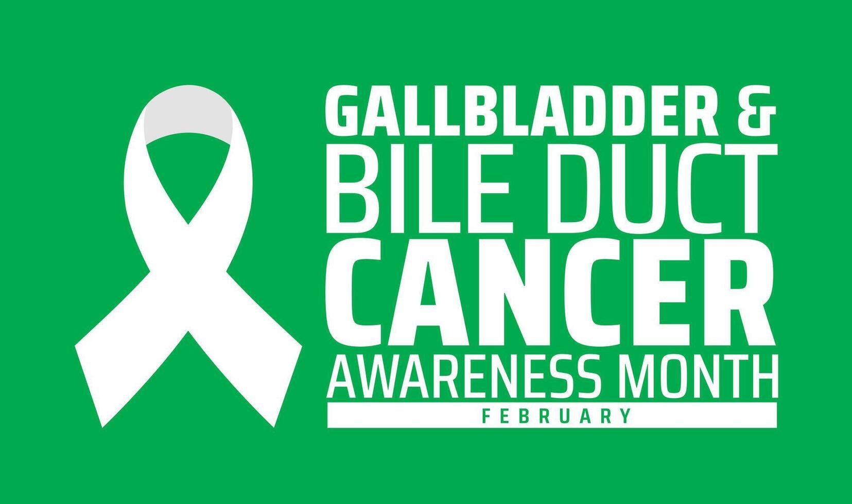 Gallbladder and Bile Duct Cancer Awareness Month background banner or poster design template. observed every year in February. Holiday concept. Use to any Template, card, poster, placard, template. vector