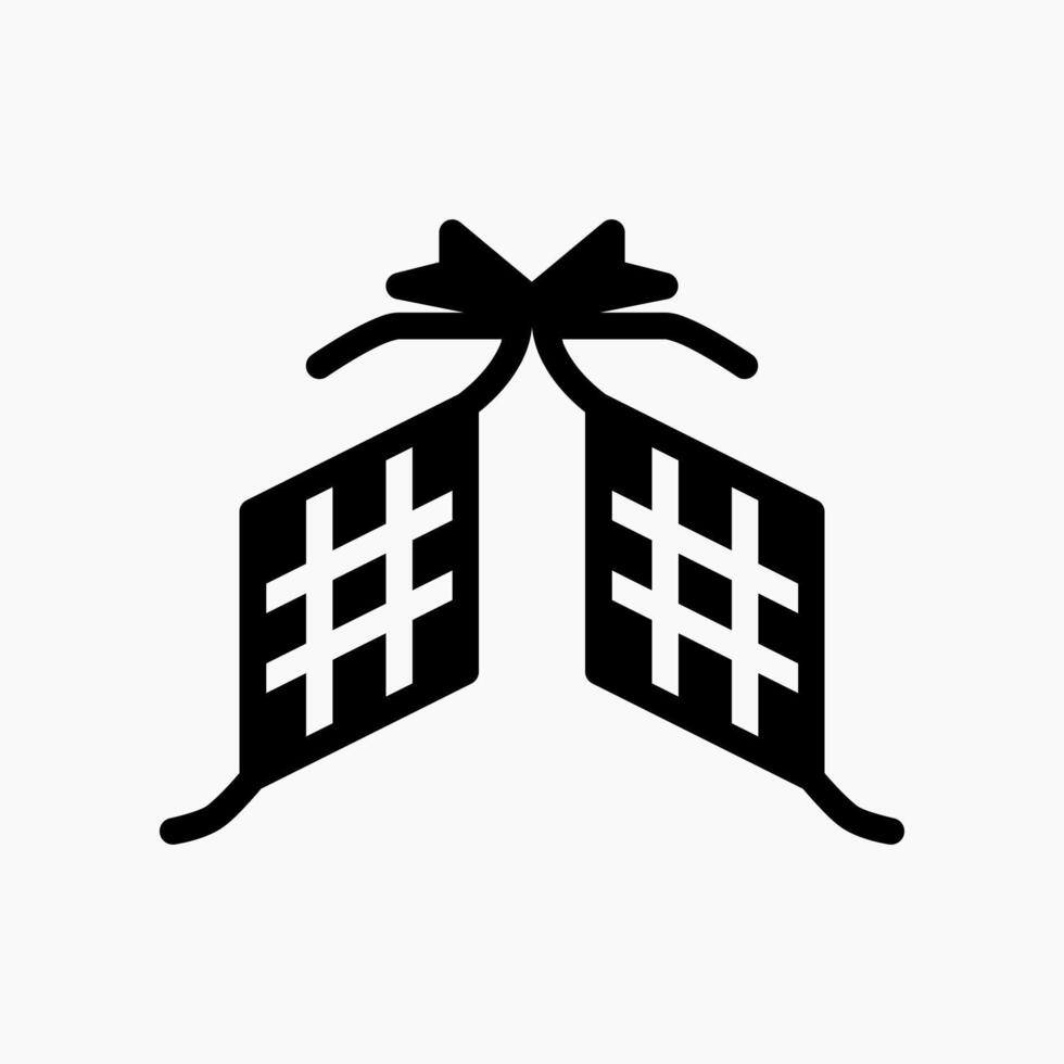 Design Illustration graphic of rice cake icon with glyph style. Suitable for UI, mobile design, web design, etc. vector