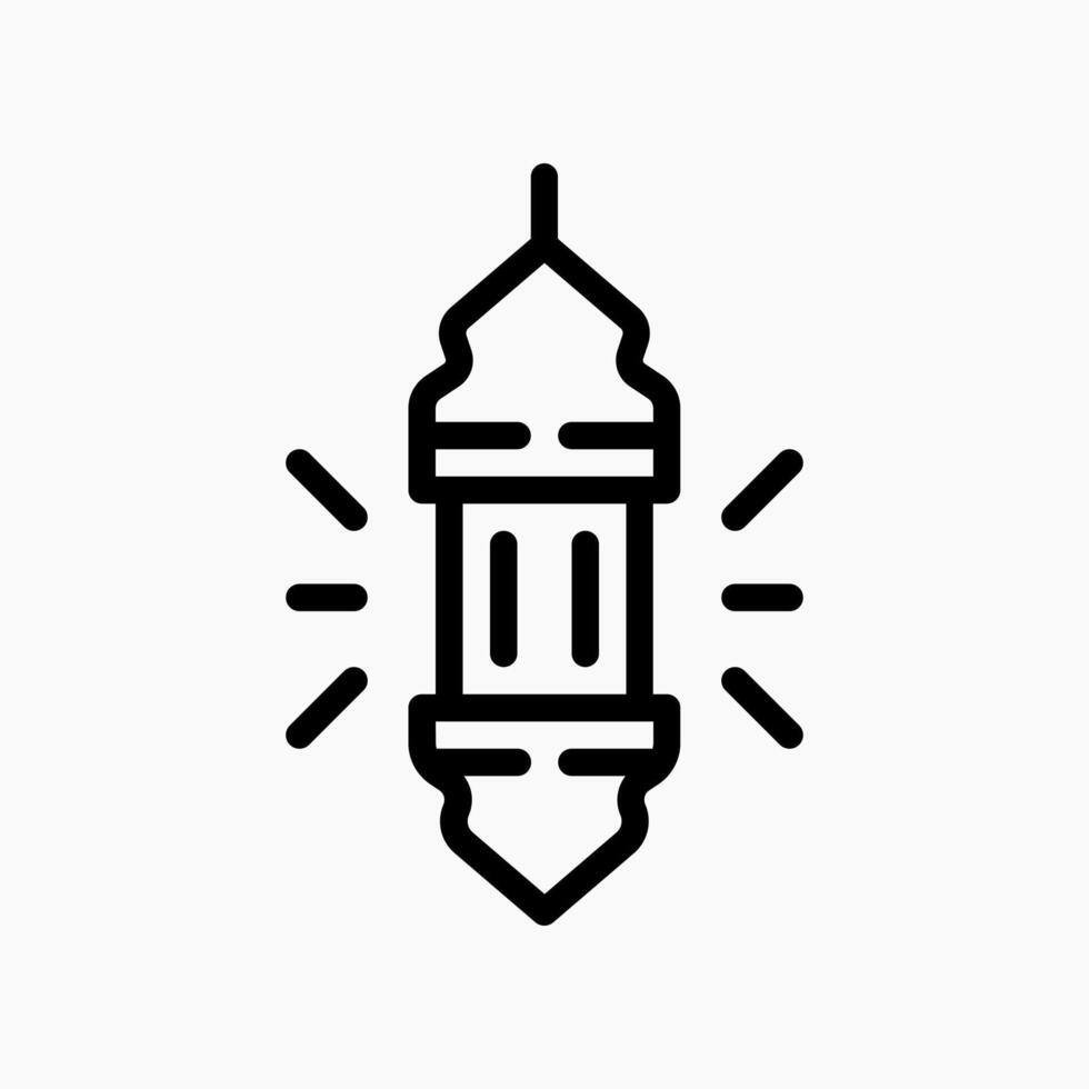 Design Illustration graphic of glow lantern icon with line style. Suitable for UI, mobile design, web design, etc. vector