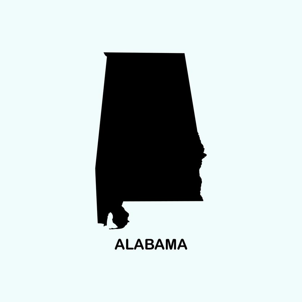 Alabama map on a white background. vector