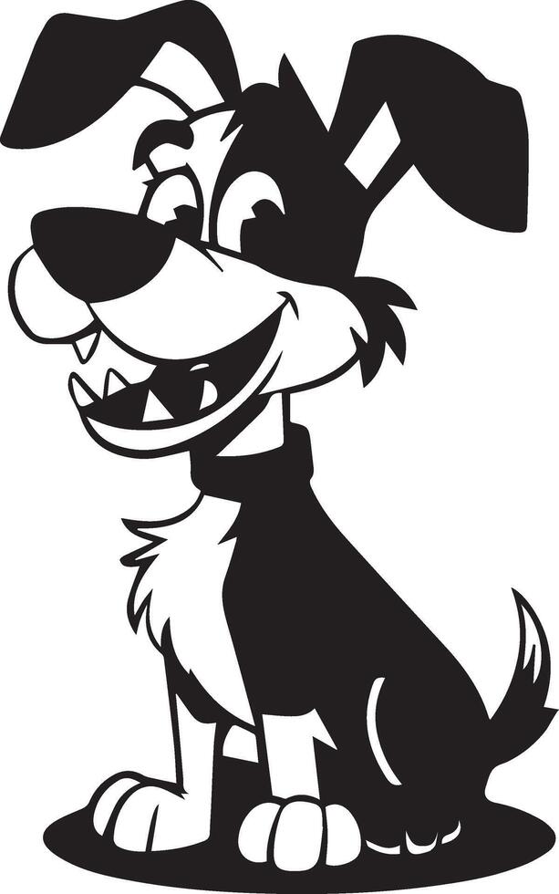 Funny dog art illustration and white background vector