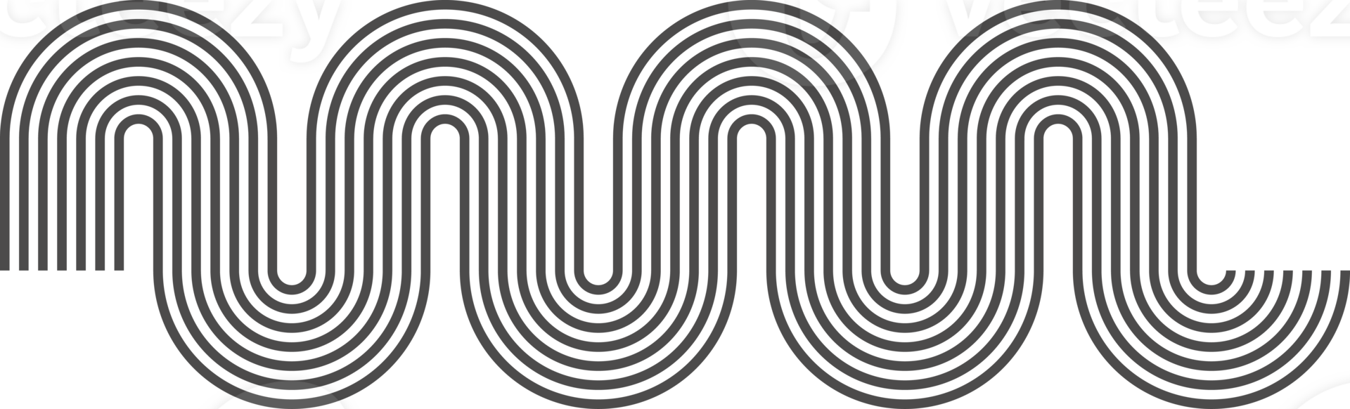 Abstract shape with line pattern. Retro geometric wave. Organic graphic element and curved modern figure. Simple minimalistic aesthetic stripe png
