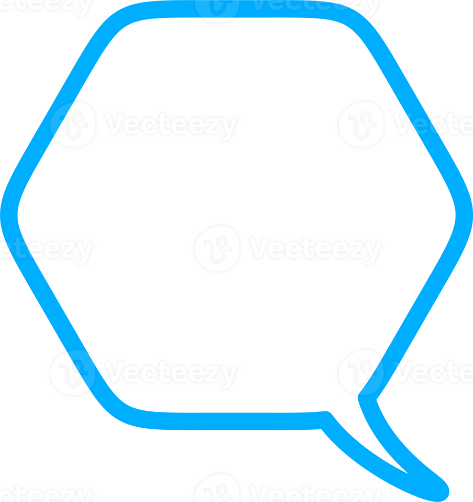 Text talk balloon. Speech bubbles cloud for dialog. Outline comic cloud box for message. Frame shape for comment. Hexagon sticker. png