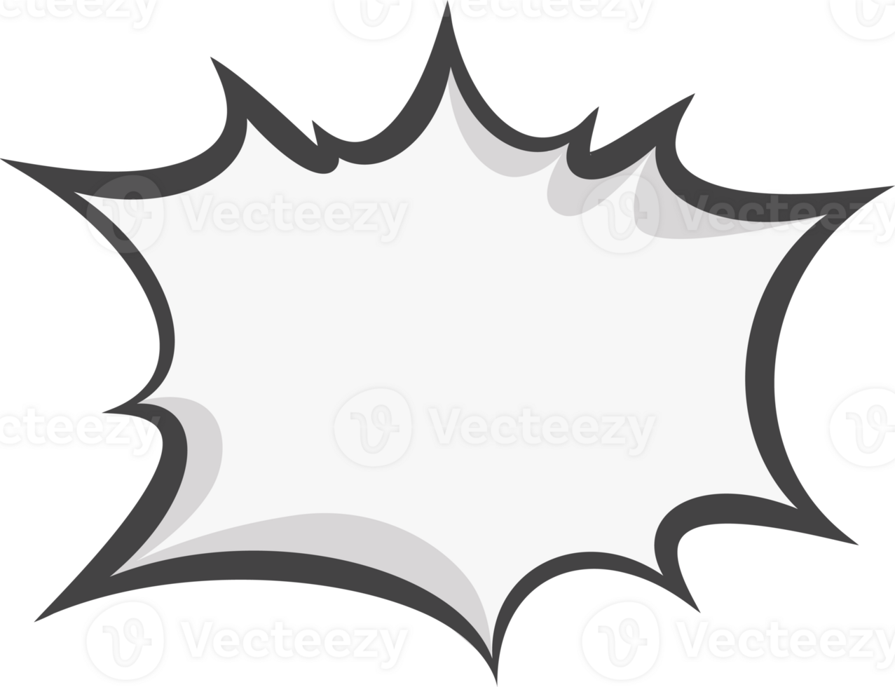 Comic speech bubble. Cartoon manga frame with bomb explosion effect. Boom clouds for text. Surprise box for sale banner. Retro pop art template. png