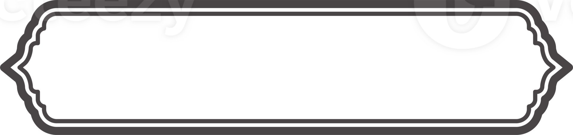 Islamic window frame. Indian and Arabic design with ornament for banner background. Turkish ribbon template. Muslim oriental sale sticker, header for text png