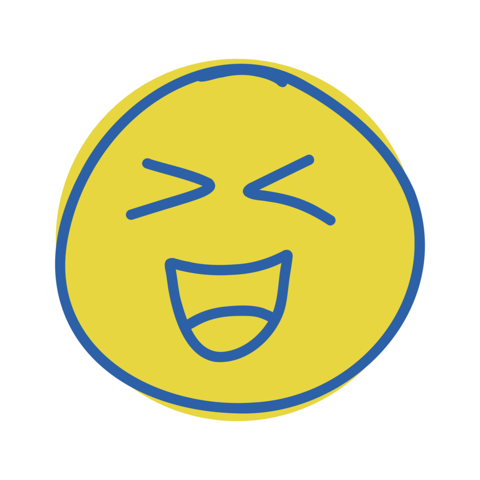 Simple happy emoji illustration png
