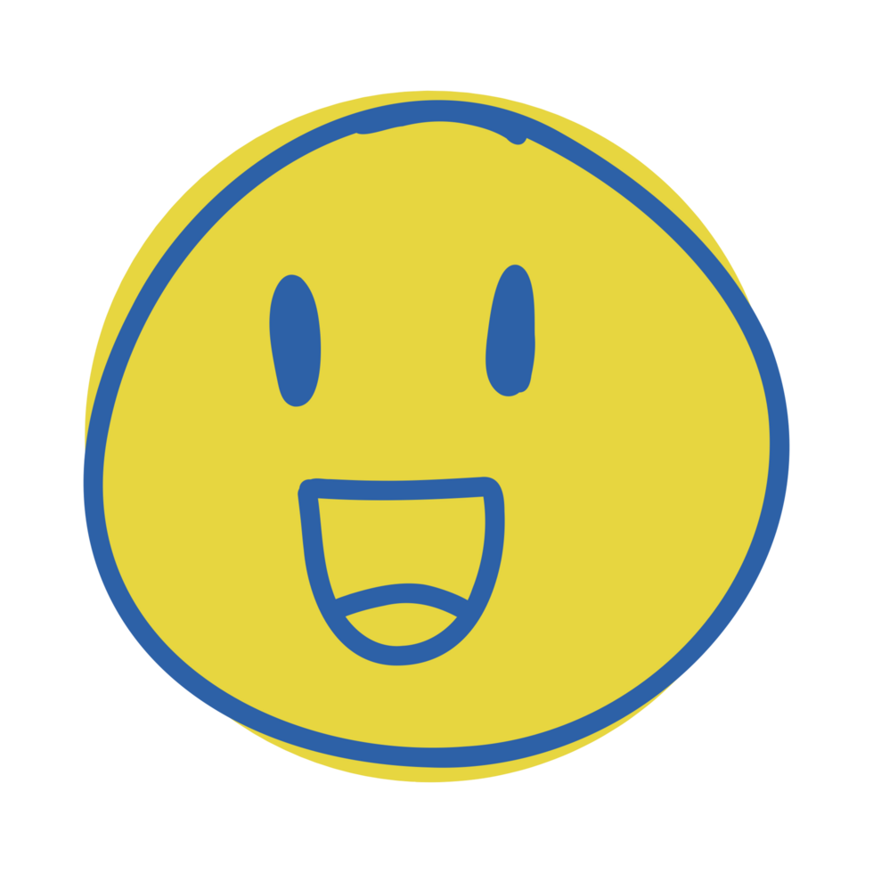 Simple fun emoji illustration png