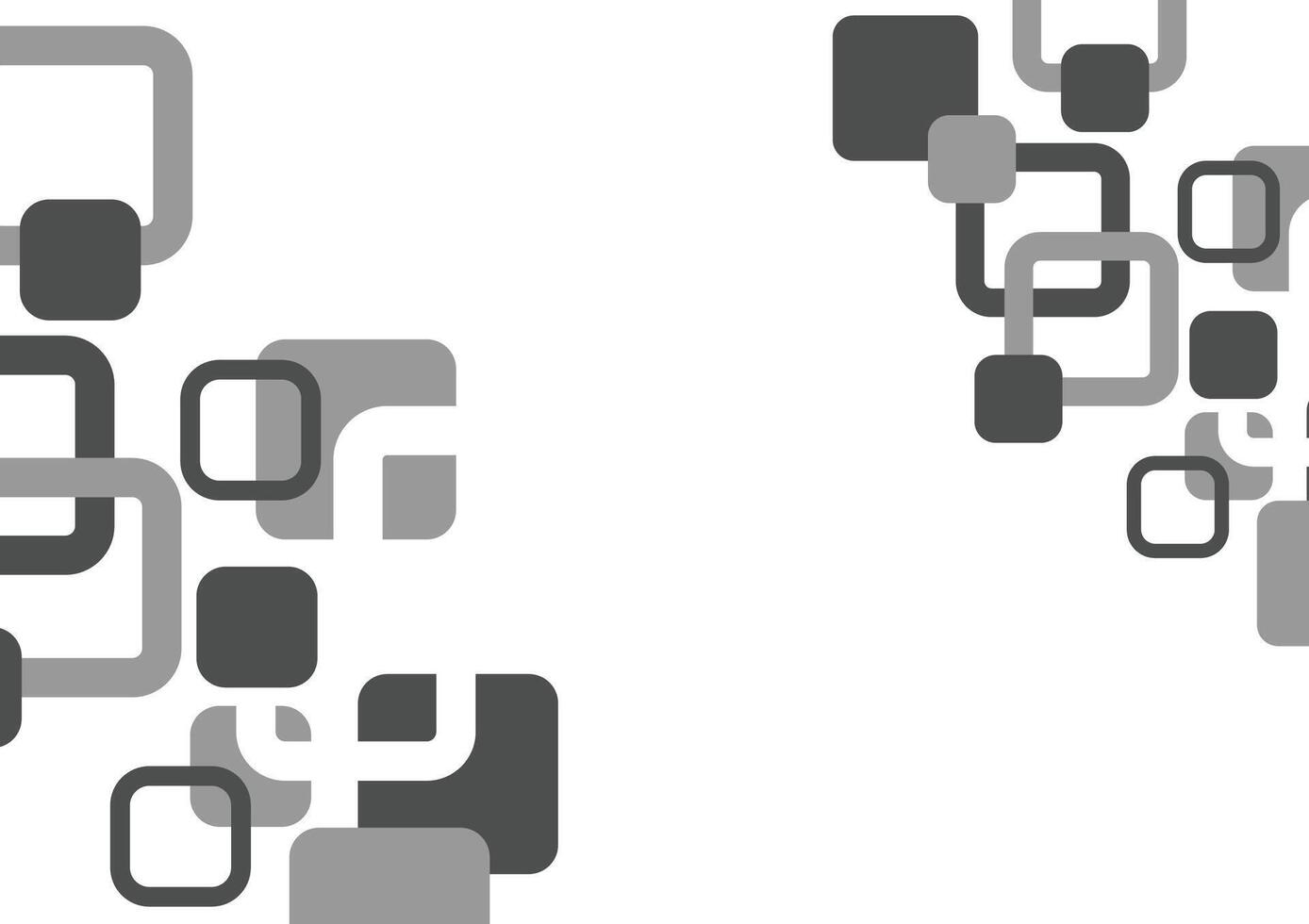 Black and white geometric square abstract on a white background. For banner, website, and cover book. vector