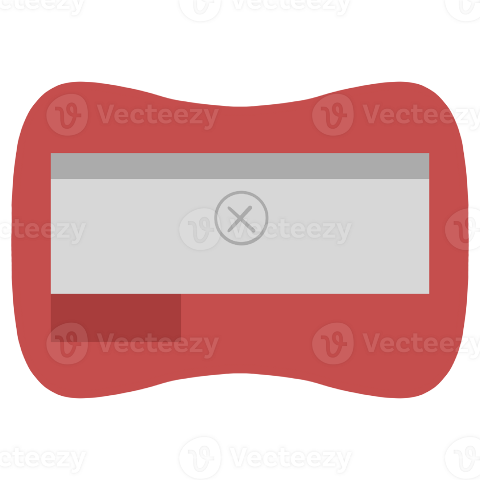 Red square steel sharpener on transparent background png
