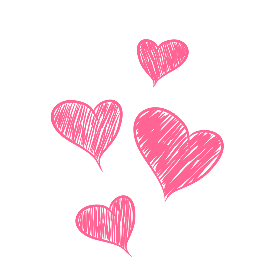 Sketch Style Heart Illustration png