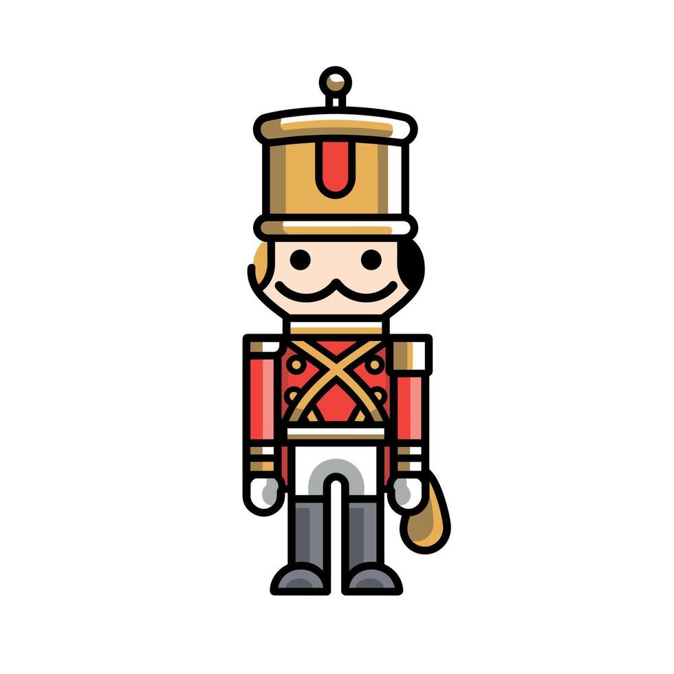Colorful toy soldier character for festive decor vector