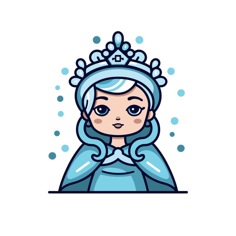 Character wearing a blue crown with a cheerful expression vector