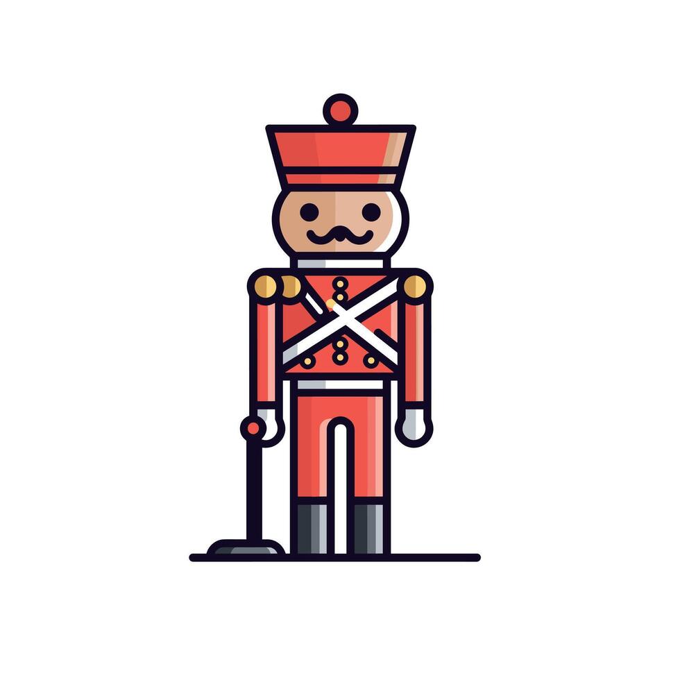 Nutcracker toy figure in festive design vector