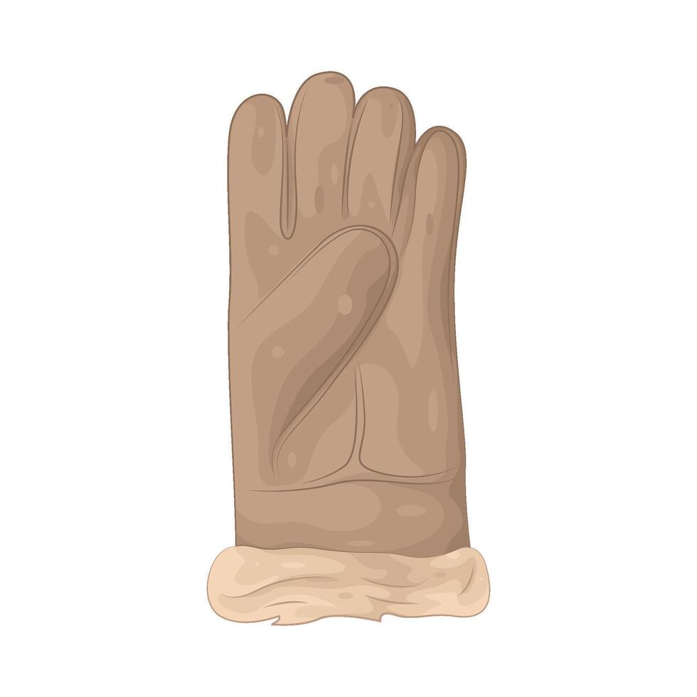 Illustration of Fur-Lined Gloves vector