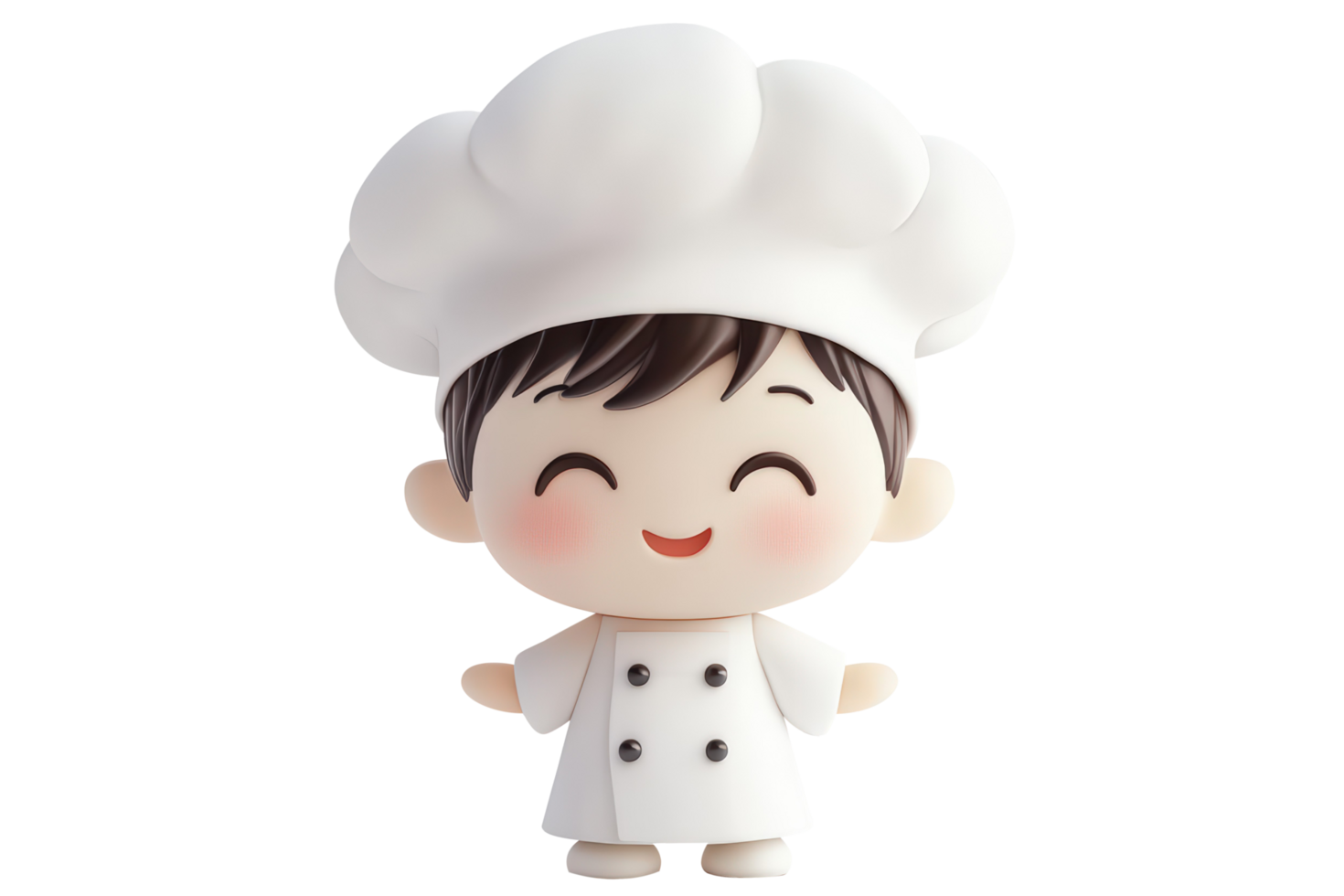 A cartoon chef with a hat on png