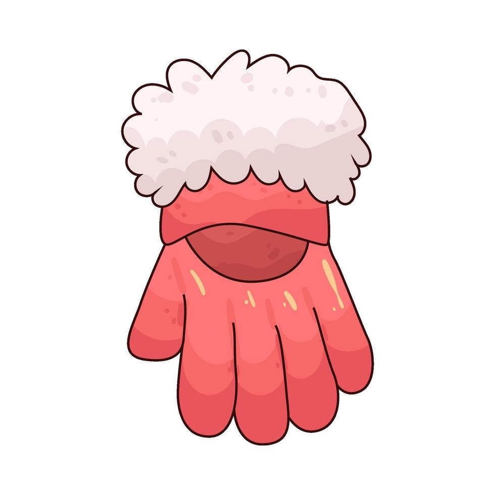 Fur-Lined Gloves illustration vector