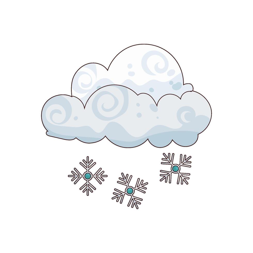 Snow Cloud illustration vector