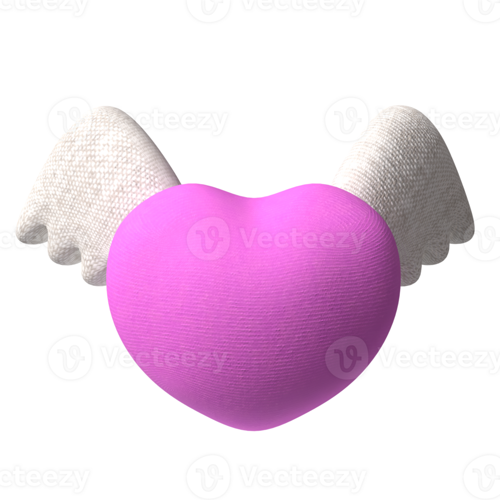 Heart wing for Love or Valentine concept png