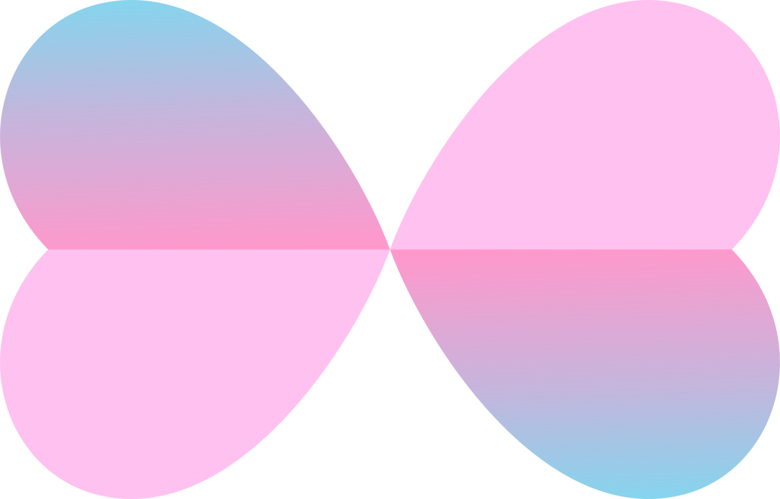 Sweet bow pastel beautiful color gradients png