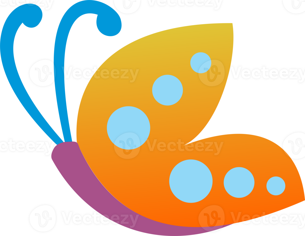 Butterfly very shine color png