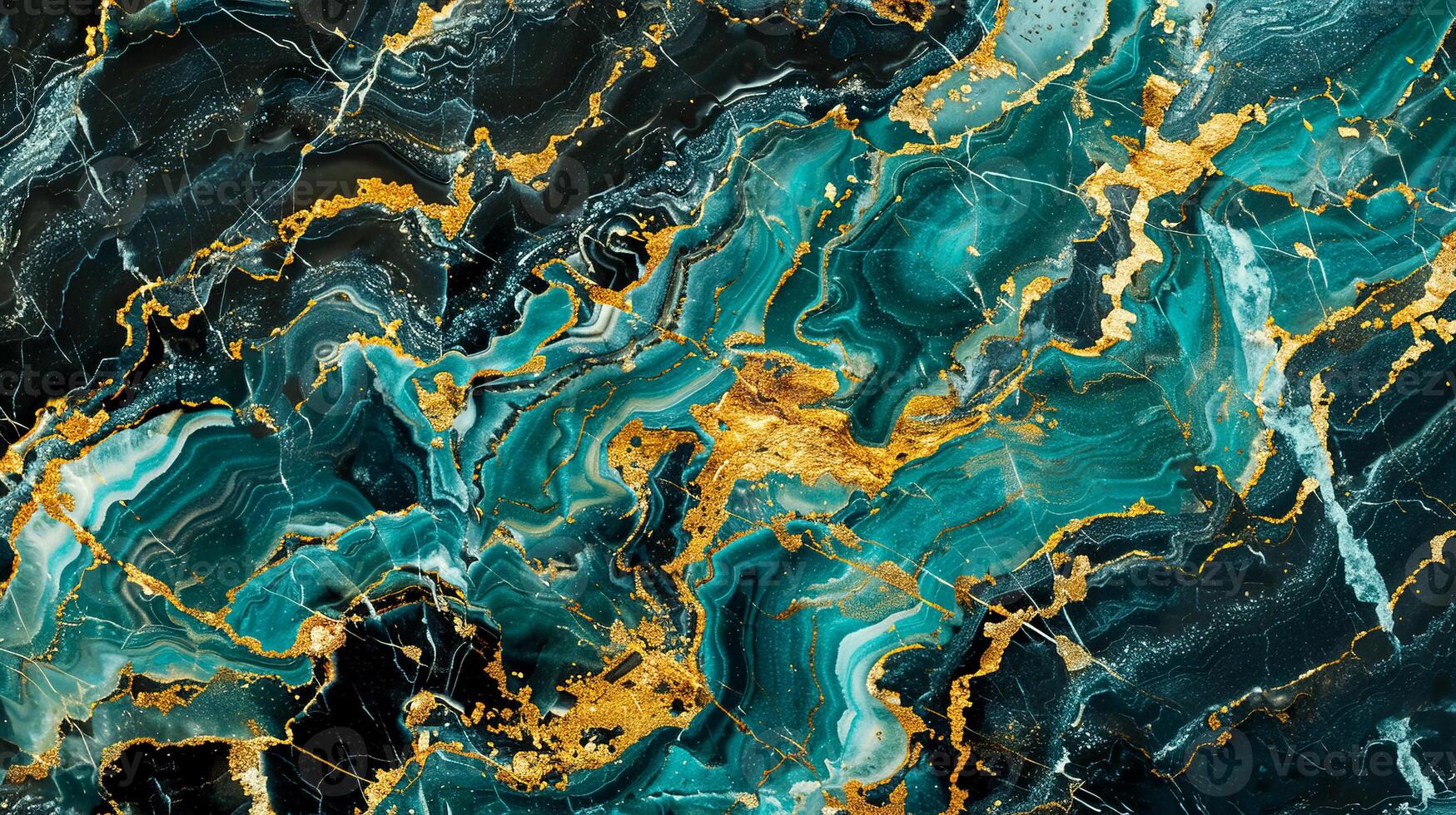 Abstract Blue and Gold Marble Texture Background photo