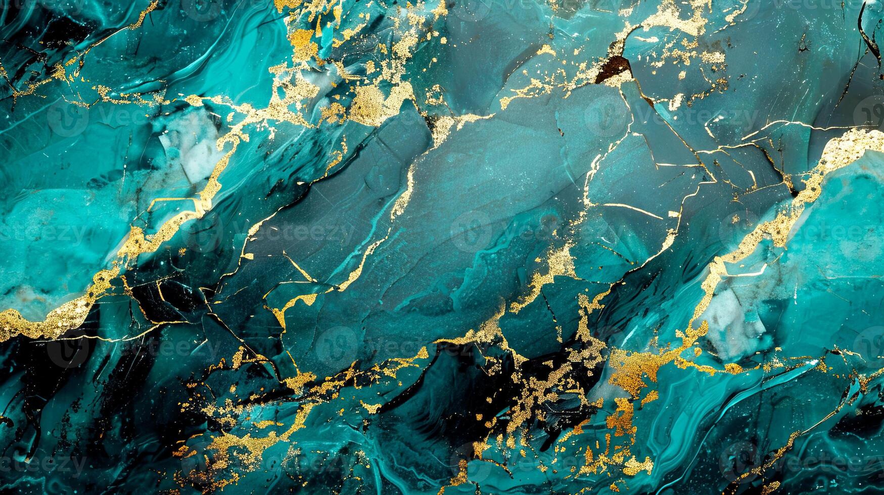 Elegant Teal and Gold Marble Background Design photo
