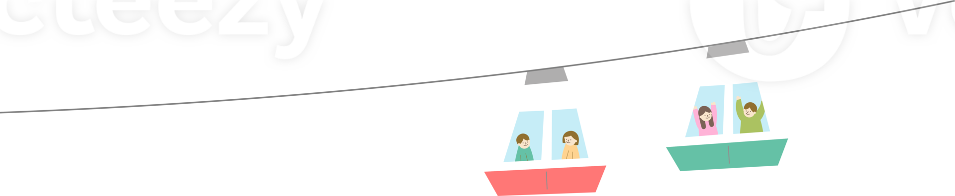 Two couple in the cable car png
