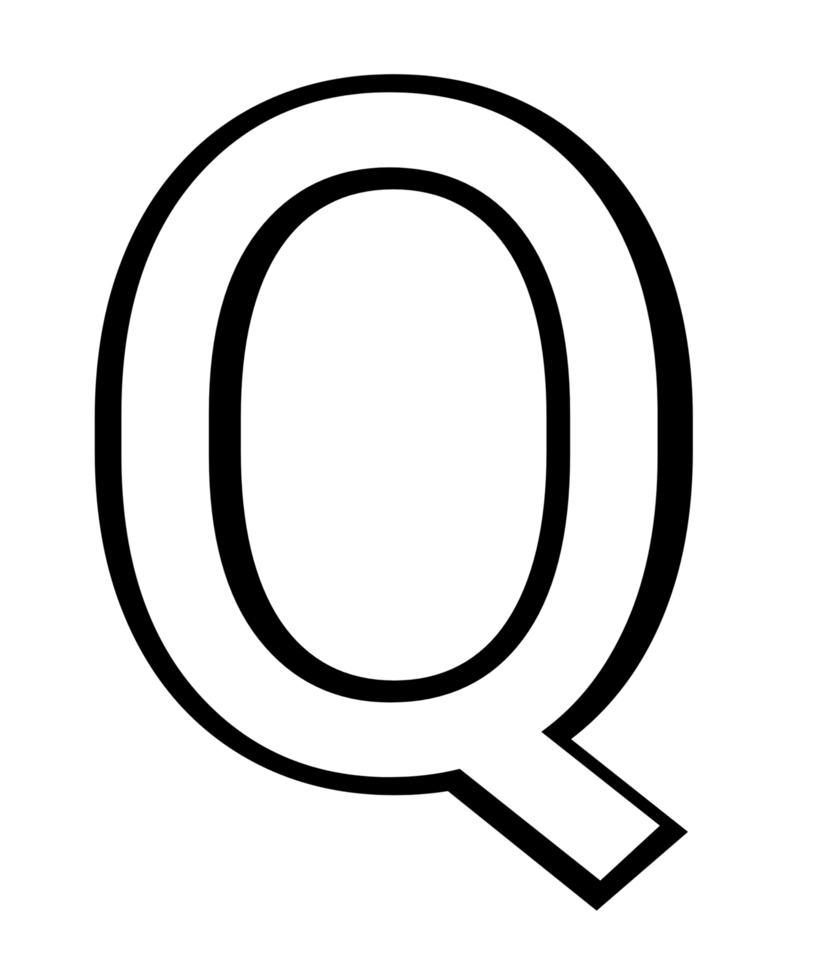 english capital letter Q png