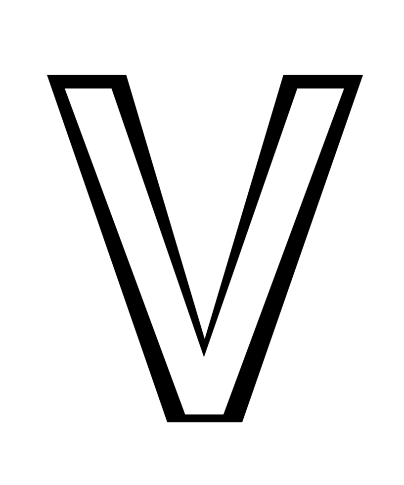 english capital letter V png