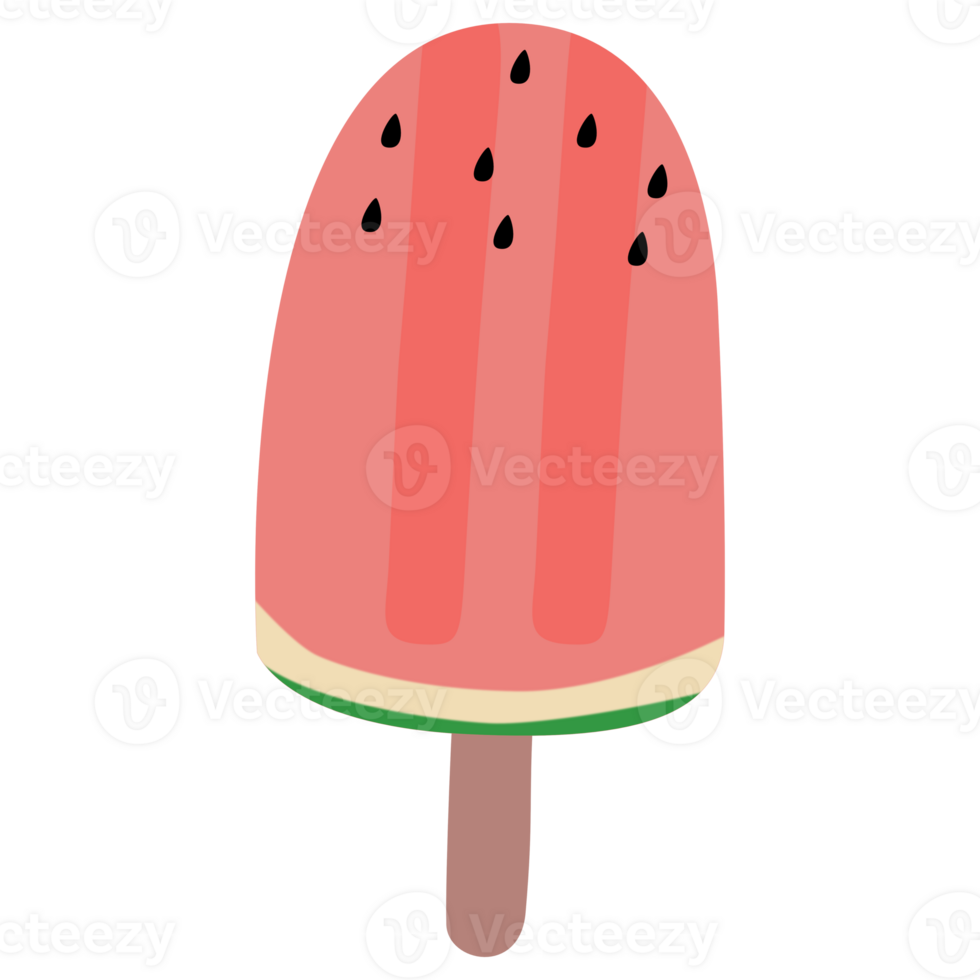 watermelon ice cream on transparent background png