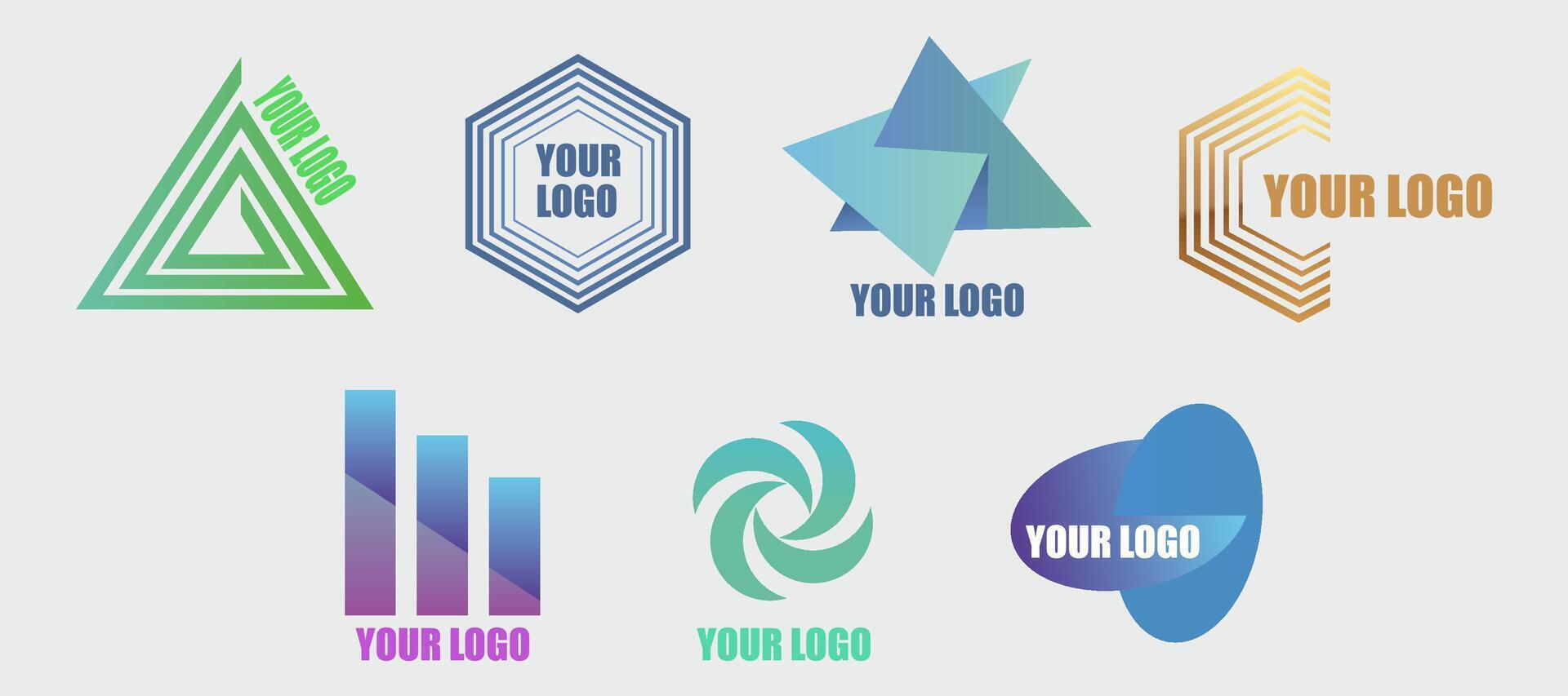 Abstract Logo set vector