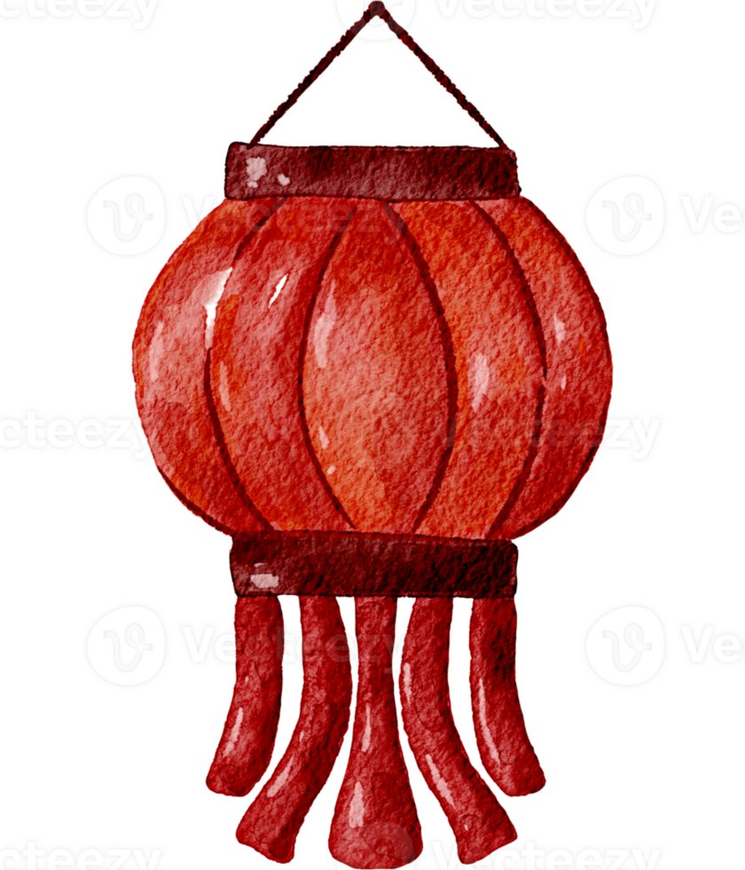 Red lanterns light up on Chinese New Year with the color red symbolizing good luck and joy. png