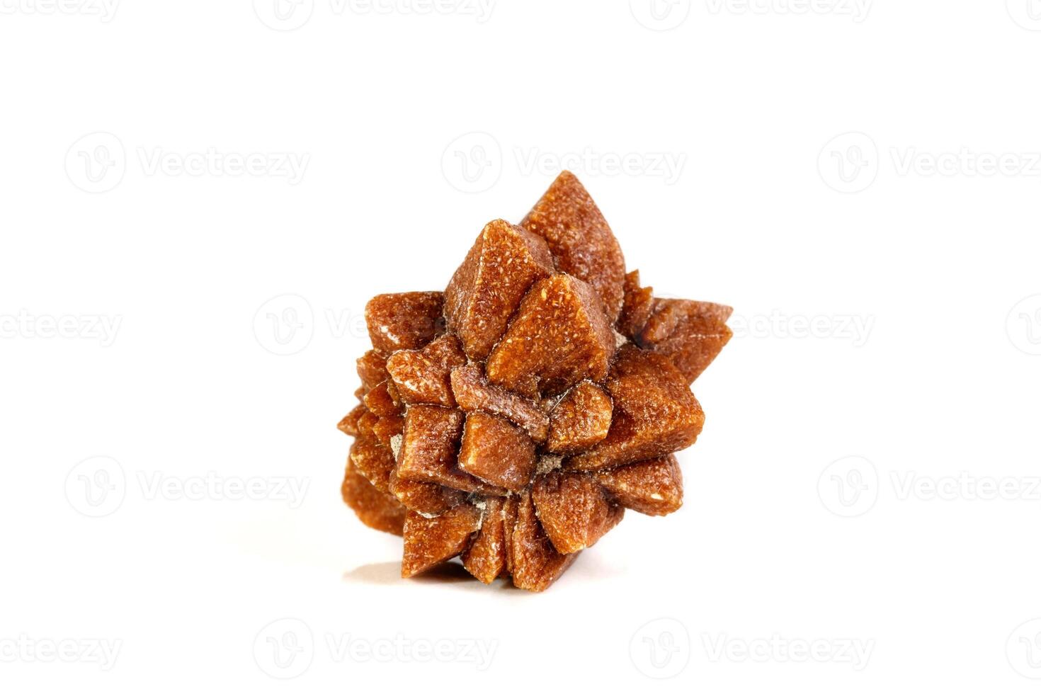 Macro mineral stone Ikaite on a white background close up photo