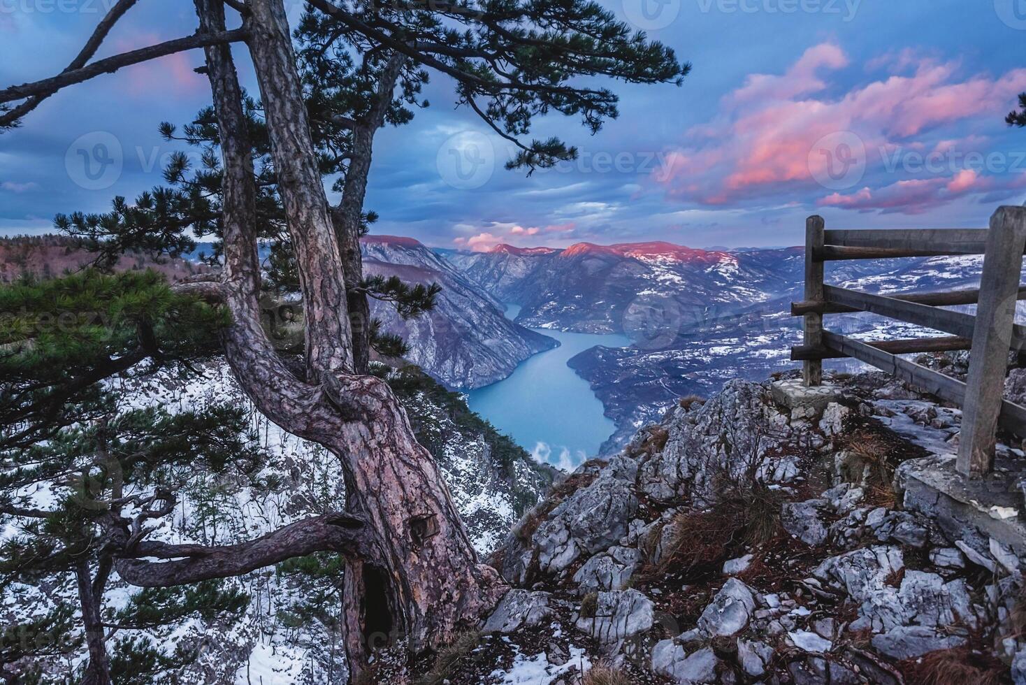 Winter Sunrise over Banjska Stena Viewpoint photo