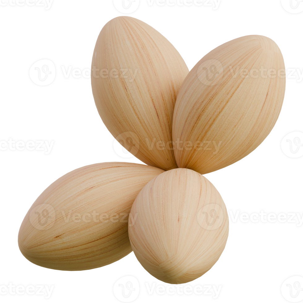 Butterfly shape 3D Wooden Abstract Shape Icon png