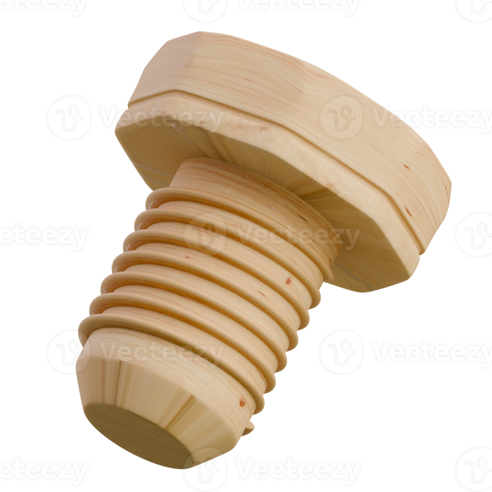 Bolt 3D Wooden Abstract Shape Icon png