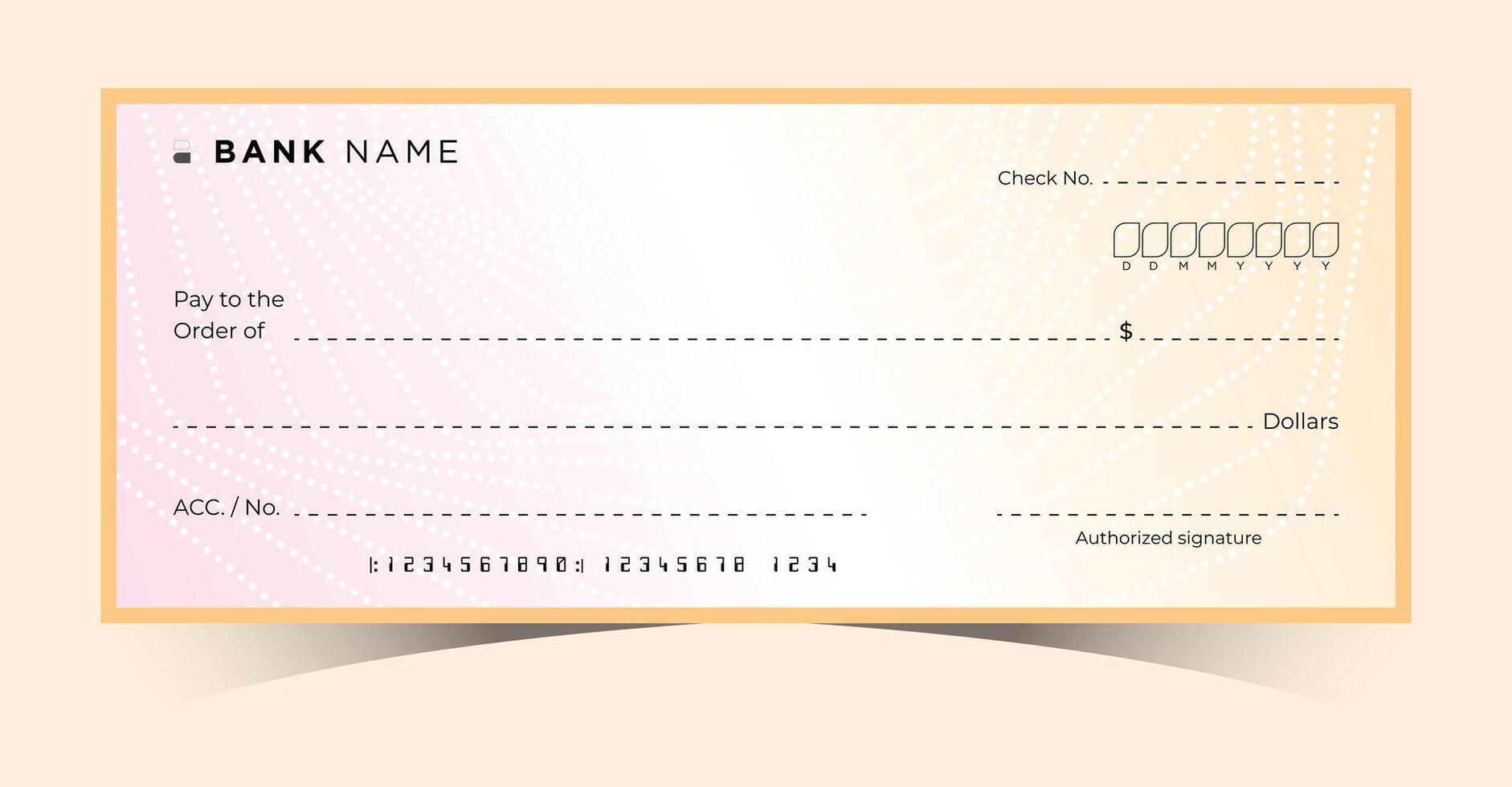 Subtle check design with an orange pastel background and professional clean lines, perfect for official use vector