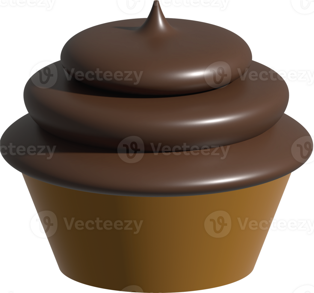 Cupcake 3D Model png