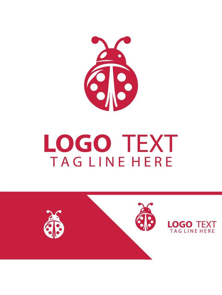 Dots of Joy Ladybug logo vector