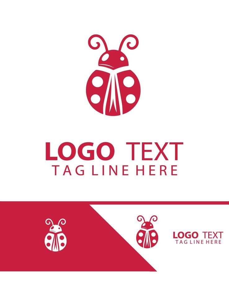 The Lady in Red Ladybug logo vector