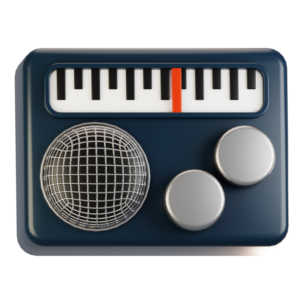 3d rendering general user interface icon concept. 3d render radio icon png