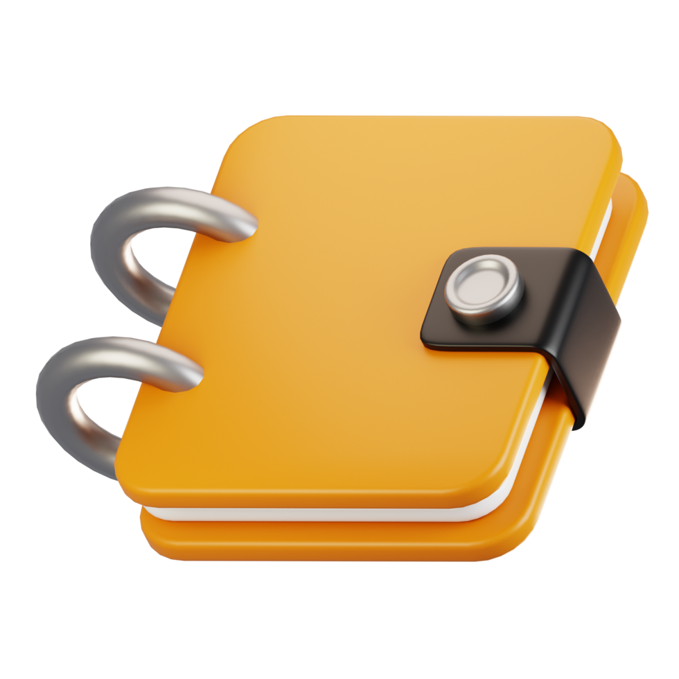 3d rendering general user interface icon concept. 3d render note icon png