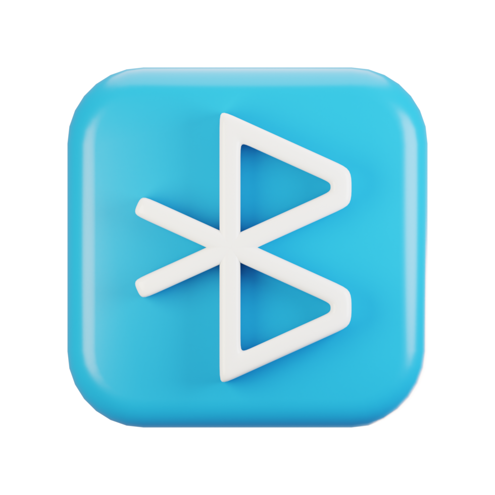 3d rendering general user interface icon concept. 3d render bluetooth icon png